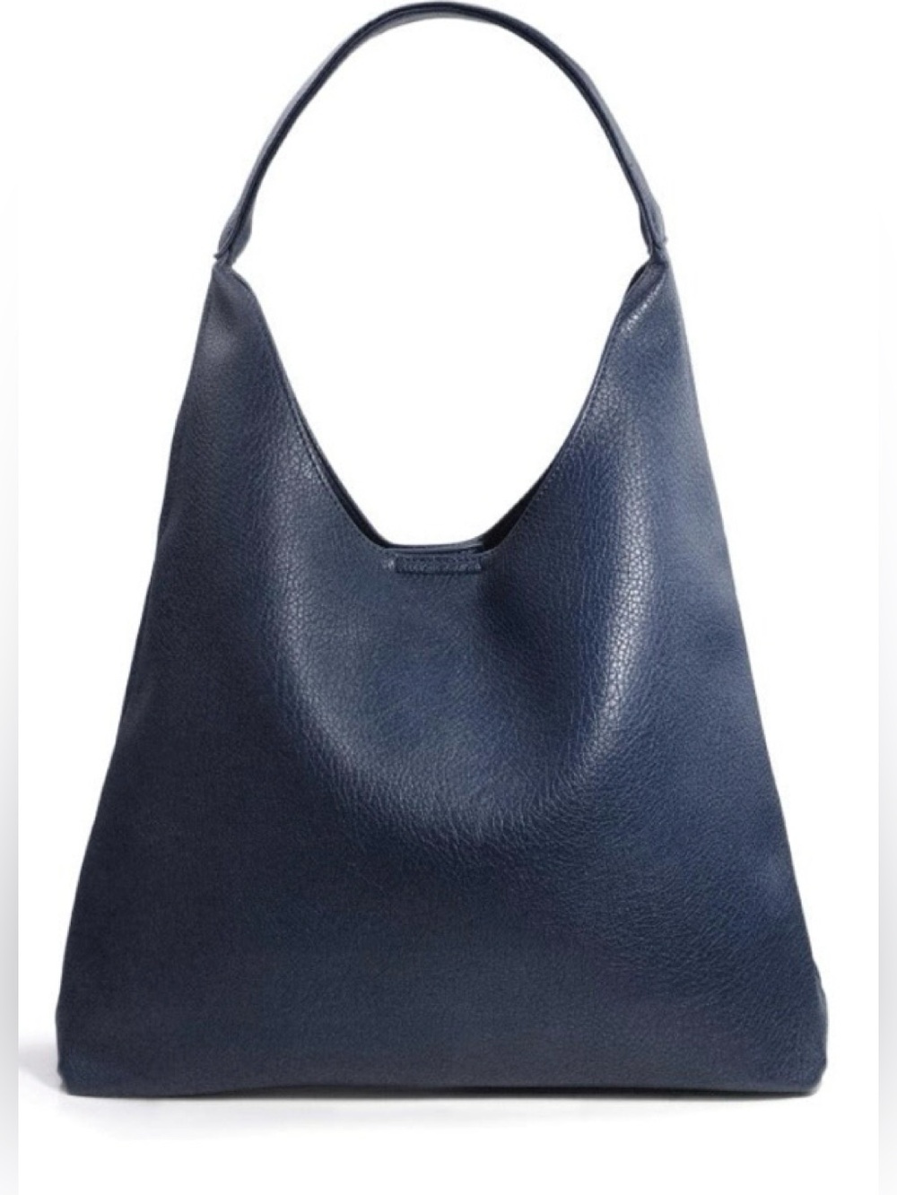 Hoxis Classic Dark Navy Soft Vegan Leather Hobo Bag Purse - Travel/Work